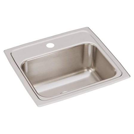 Elkay Lustertone Ss 17X16X7.6 Single Bowl Drop-In Sink With Quick-Clip LRQ17161